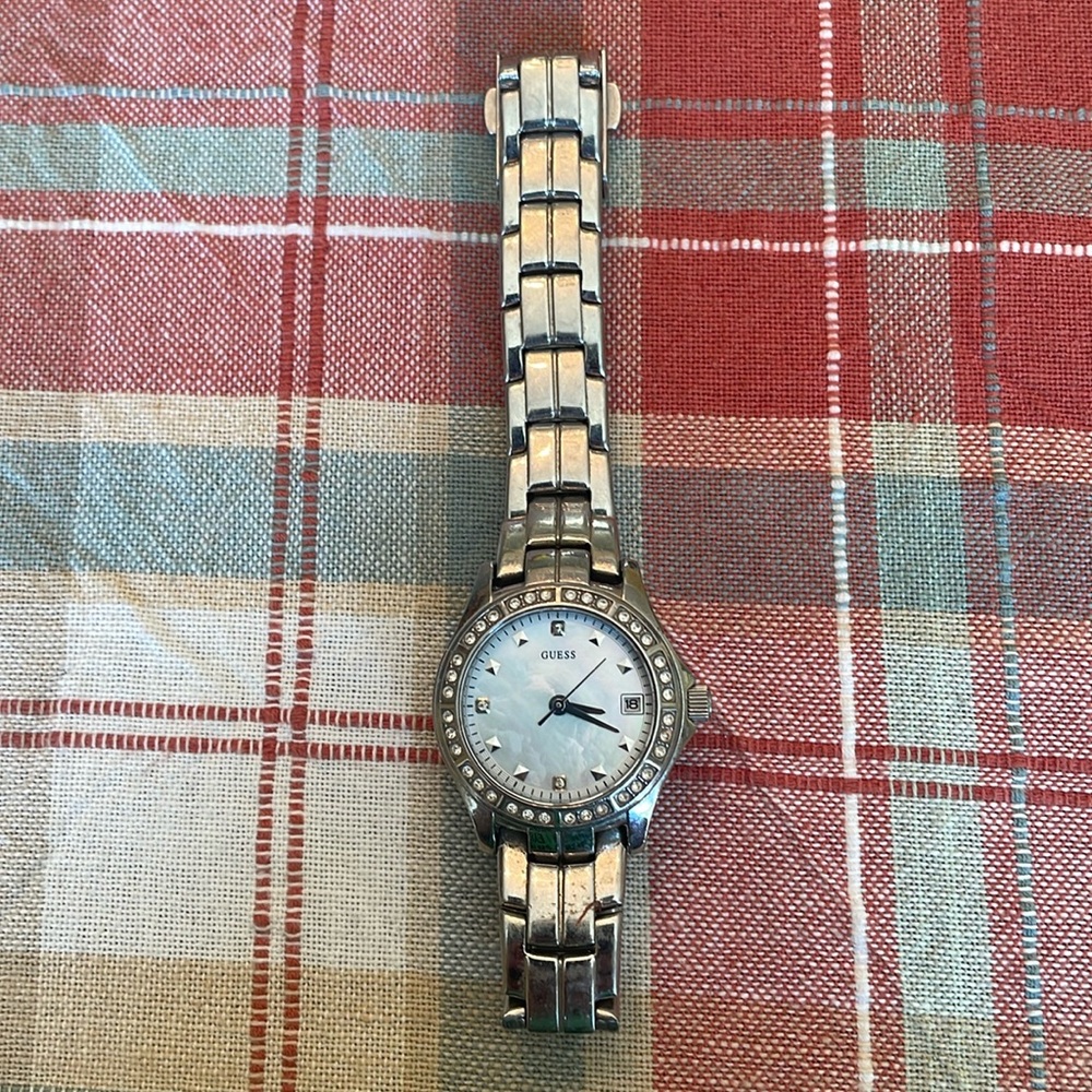Ladies Guess Whitney Mother of Pearl Watch